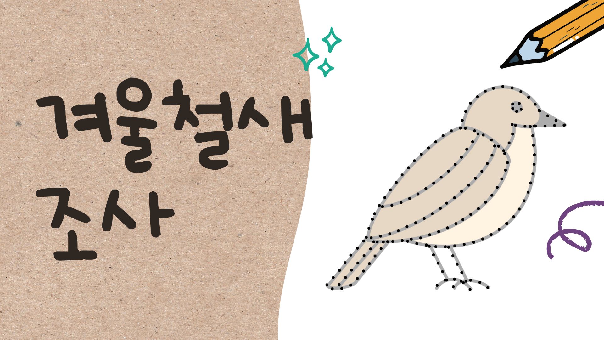 겨울철 새 조사표 만들기