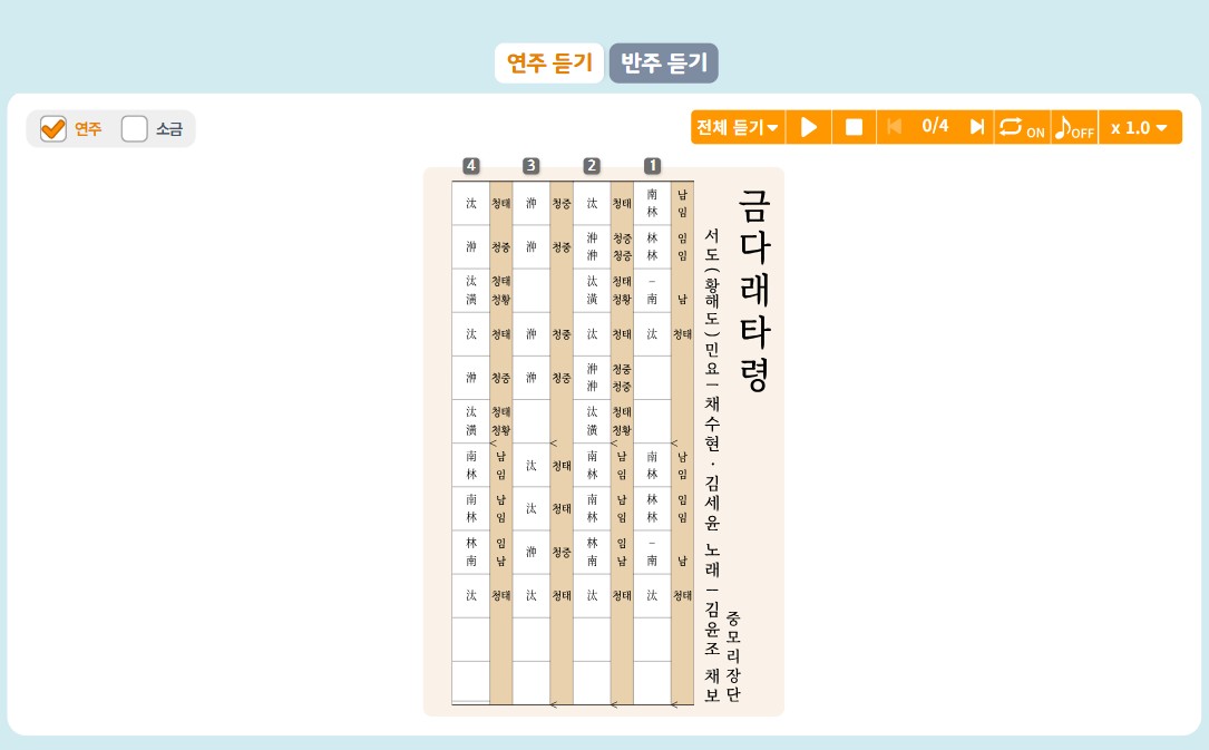 미래엔_노래익히기_금다래타령_22개정_초6_기악_소금