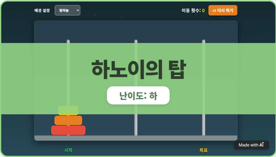 [하노이의 탑] 3층 옮기기 