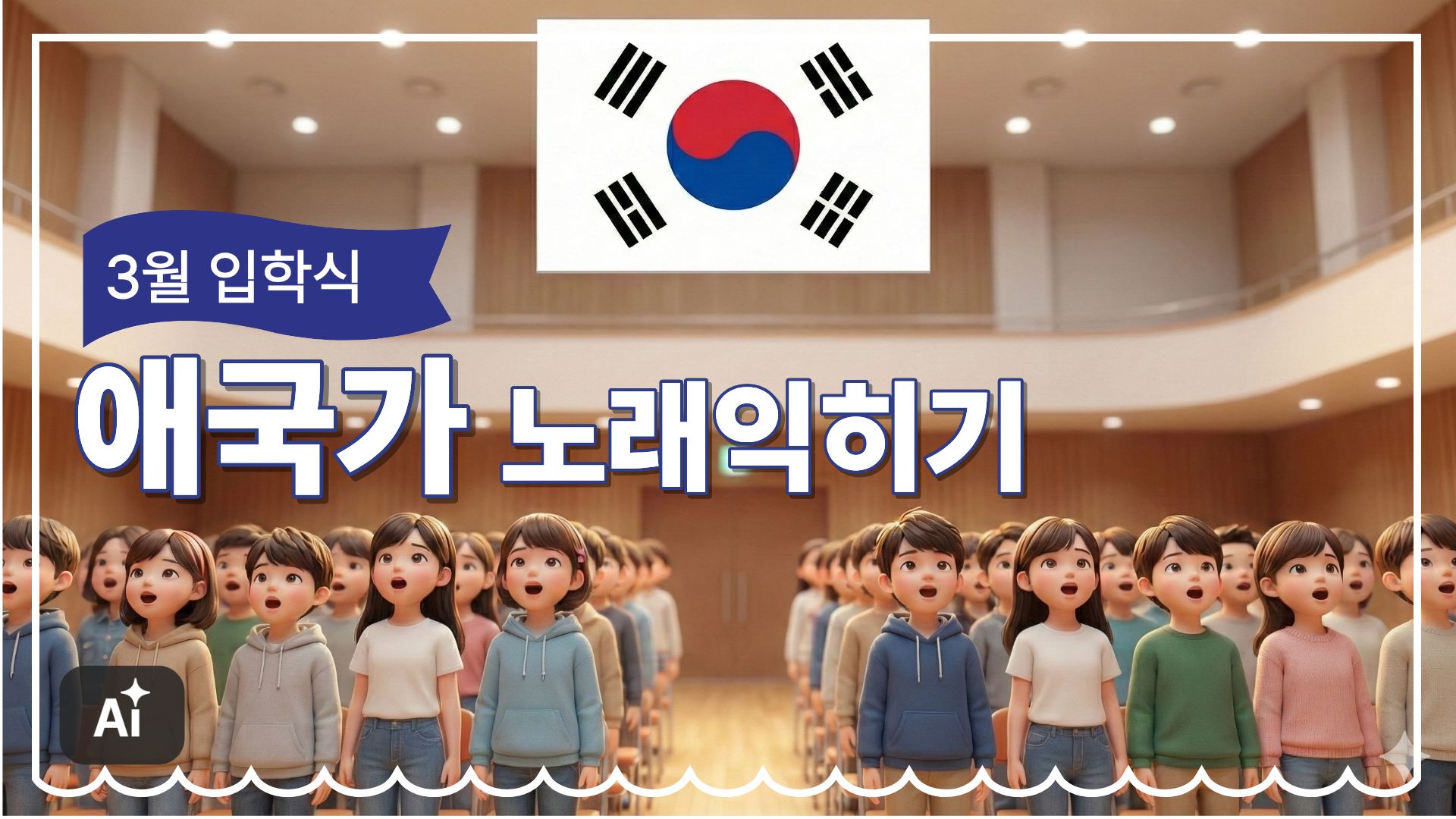 3월_입학식_애국가 노래익히기